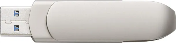 Harlow USB memorija 3.0 od legure cinka - 64 GB Srebrna