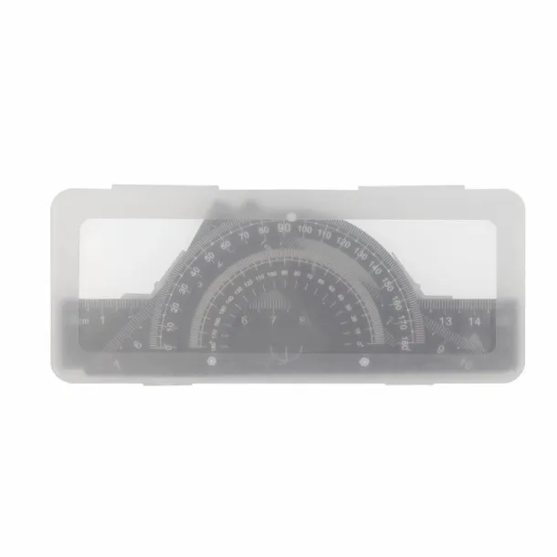 Kaulana School set, ruler, 2 set squares and protractor black