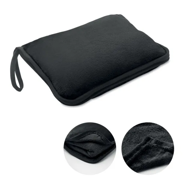 COZY 2 in 1 travel blanket set Black