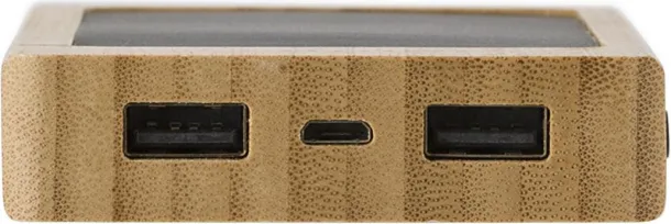 JOAN solarna prijenosna baterija od bambusa, 8 000 mAh