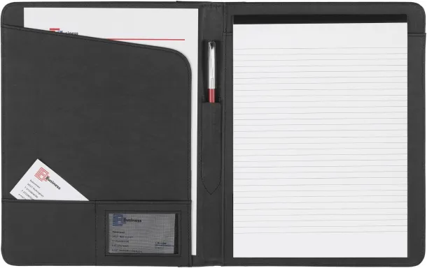 Frederick Bonded leather folder  Crna