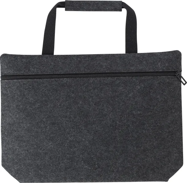 Scarlett rPET felt document bag  dark grey