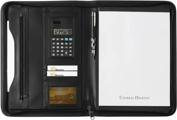 Giada PU Charles Dickens® folder  - Charles Dickens black