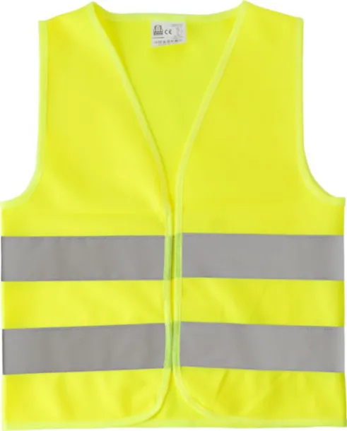 Clara Polyester (75D) safety jacket  yellow