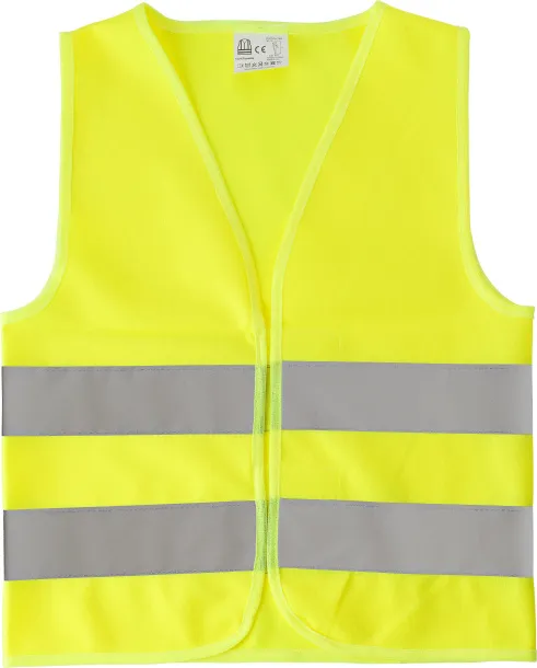 Clara Polyester (75D) safety jacket  Žuta