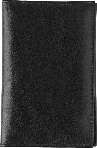  Split leather credit card wallet Lee Crna