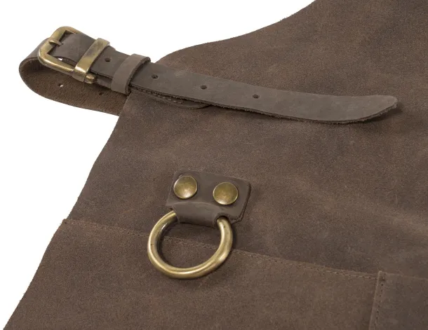 Nori Split leather apron 