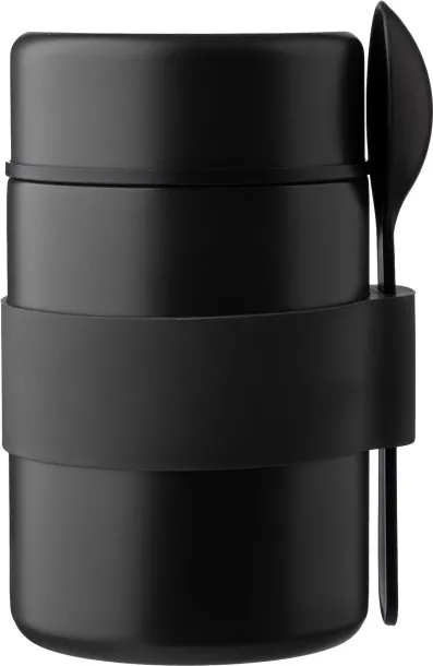  Stainless steel double walled lunch pot Niko Crna