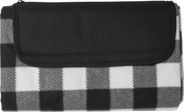 Vesper rPET foldable polar fleece blanket black