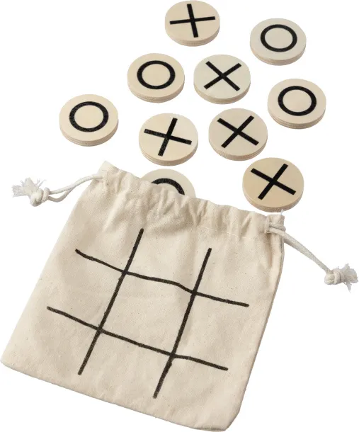 Waltraud Natural wooden tic-tac-toe game