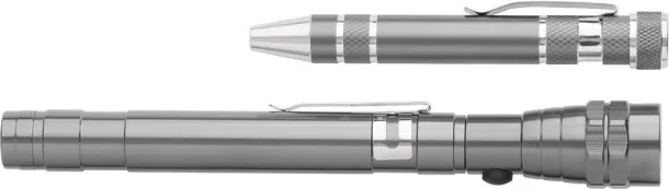 OLIVIA Aluminium 2-in-1 torch grey