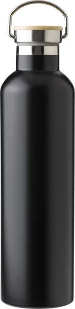 Damien Stainless steel double walled bottle black