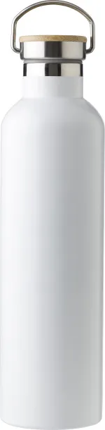 Damien Stainless steel double walled bottle white