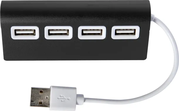 Leo Aluminium USB hub  black