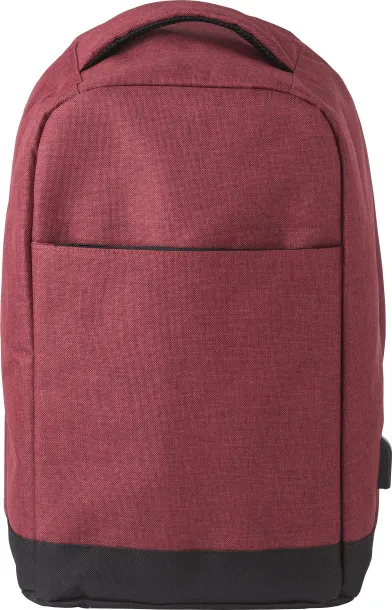 Cruz Polyester (600D) backpack burgundy