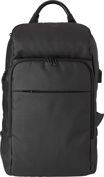 Rishi PU laptop ruksak, 15" Crna