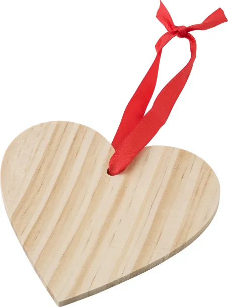 Einar Wooden Christmas ornament Heart 