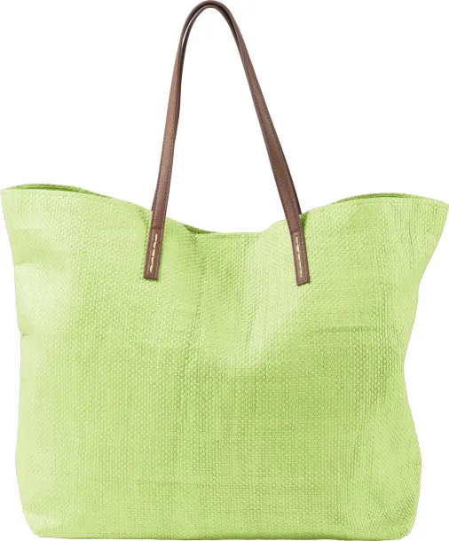 Sana Laminated nonwoven (180 gr/m²) beach bag Limeta