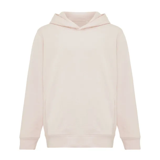 Iqoniq Yengo dječji hoodie od recikliranog pamuka s bičnim džepovima, 280 g/m² - iqoniq cloud pink 