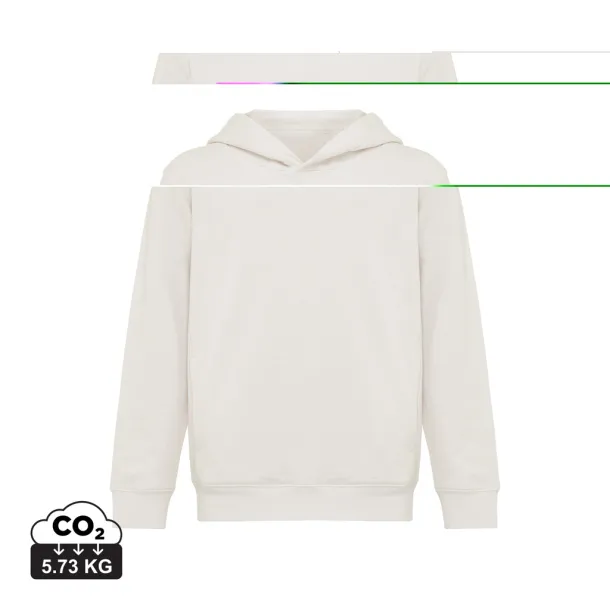 Iqoniq Yengo dječji hoodie od recikliranog pamuka s bičnim džepovima, 280 g/m² - iqoniq ivory white 