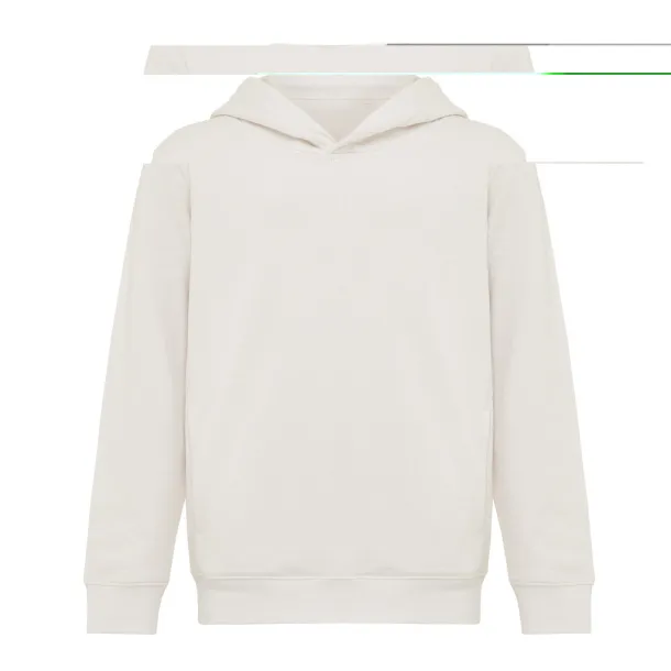 Iqoniq Yengo dječji hoodie od recikliranog pamuka s bičnim džepovima, 280 g/m² - iqoniq ivory white 
