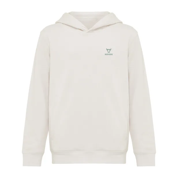 Iqoniq Yengo dječji hoodie od recikliranog pamuka s bičnim džepovima, 280 g/m² - iqoniq ivory white 