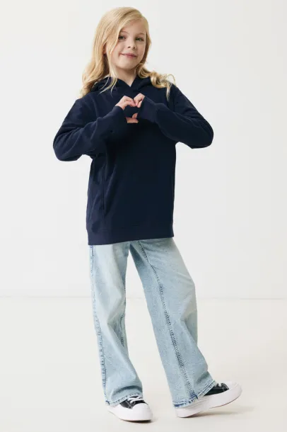 Iqoniq Yengo kids recycled cotton hoodie with sidepockets - iqoniq navy