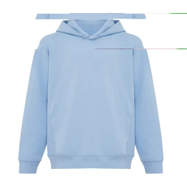 Iqoniq Yengo dječji hoodie od recikliranog pamuka s bičnim džepovima, 280 g/m² - iqoniq blue 