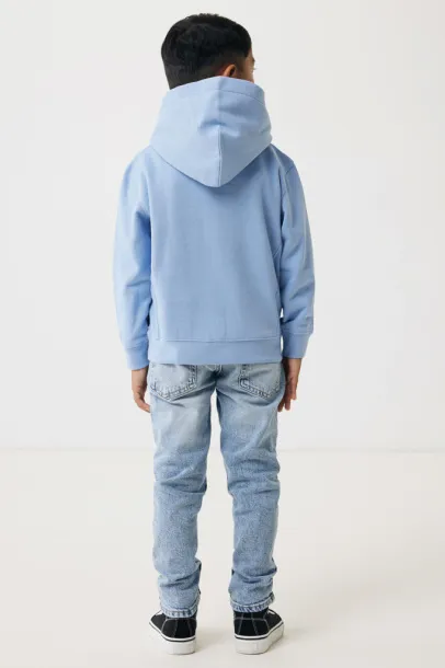 Iqoniq Yengo dječji hoodie od recikliranog pamuka s bičnim džepovima, 280 g/m² - iqoniq blue 
