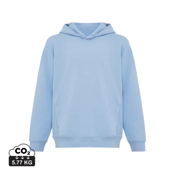 Iqoniq Yengo dječji hoodie od recikliranog pamuka s bičnim džepovima, 280 g/m² - iqoniq sky blue