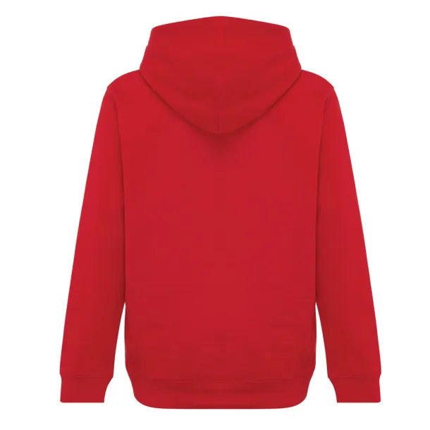 Iqoniq Yengo kids recycled cotton hoodie with sidepockets - iqoniq Crvena