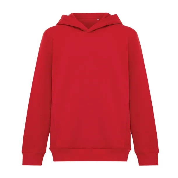 Iqoniq Yengo dječji hoodie od recikliranog pamuka s bičnim džepovima, 280 g/m² - iqoniq Red 