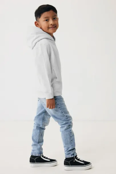 Iqoniq Yengo kids recycled cotton hoodie with sidepockets - iqoniq light heather grey