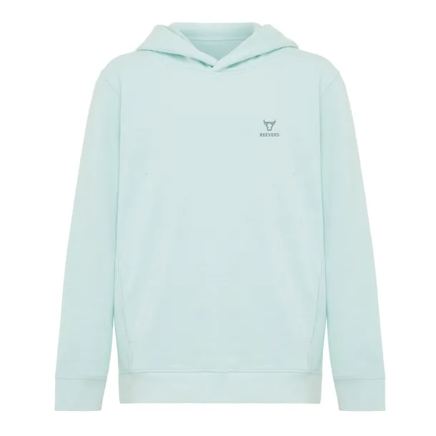 Iqoniq Yengo dječji hoodie od recikliranog pamuka s bičnim džepovima, 280 g/m² - iqoniq crushed mint 
