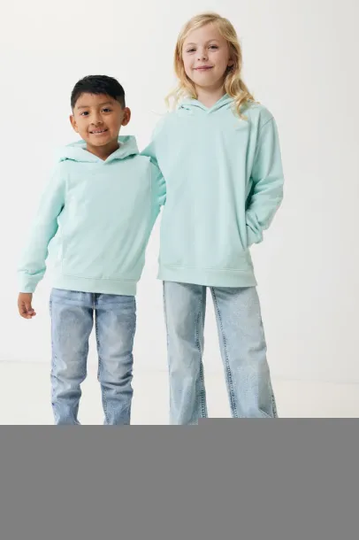 Iqoniq Yengo dječji hoodie od recikliranog pamuka s bičnim džepovima, 280 g/m² - iqoniq crushed mint 