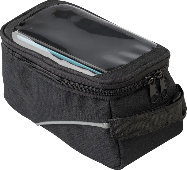 Priya Polyester (600D) bicycle handle bar bag  Crna