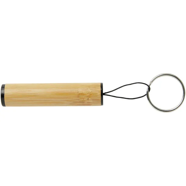 Cane bamboo key ring with light Natural