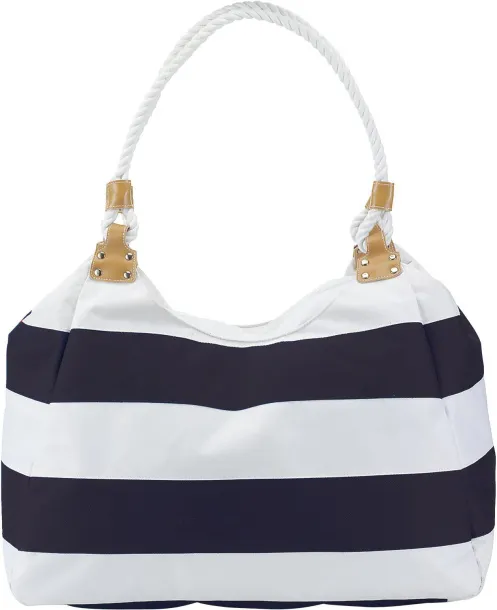 CHRISTOPHER Polyester (600D) beach bag blue white