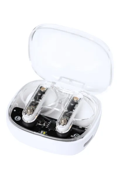 Signal transparent bluetooth earphones White