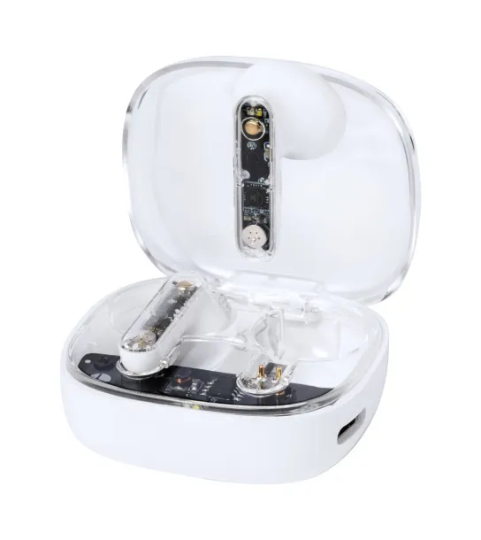 Signal transparent bluetooth earphones White