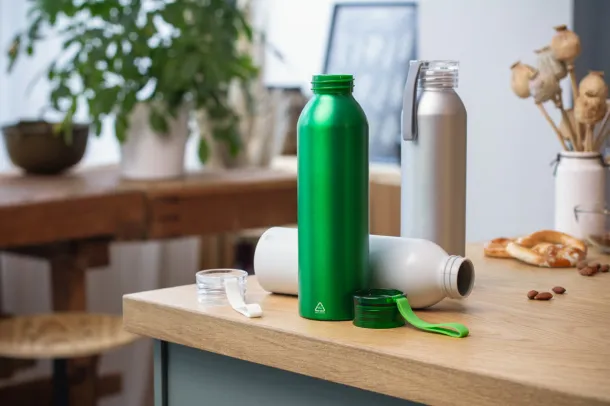 Ralusip recycled aluminium bottle Green