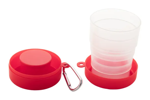 Medigo sklopiva šalica s pretincem za tablete, 220 ml Crvena