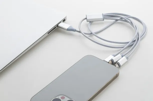 Cappy USB charger cable Silver