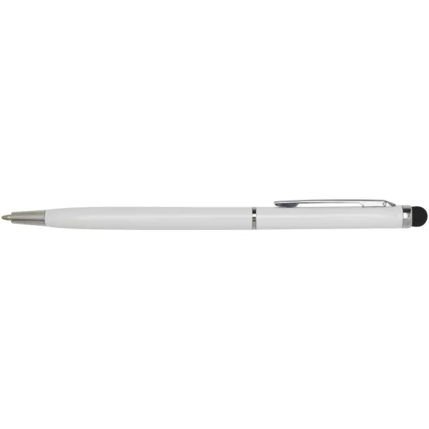 Ore aluminium ballpoint pen with stylus (blue ink) White