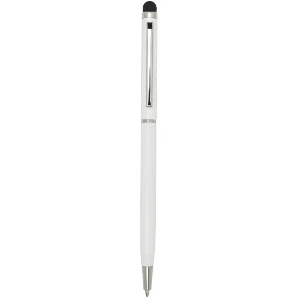Ore aluminium ballpoint pen with stylus (blue ink) White