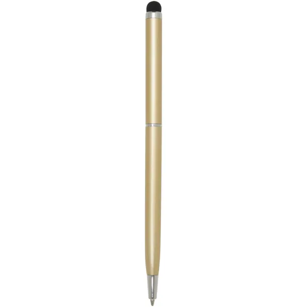Ore aluminium ballpoint pen with stylus (blue ink) Champagne