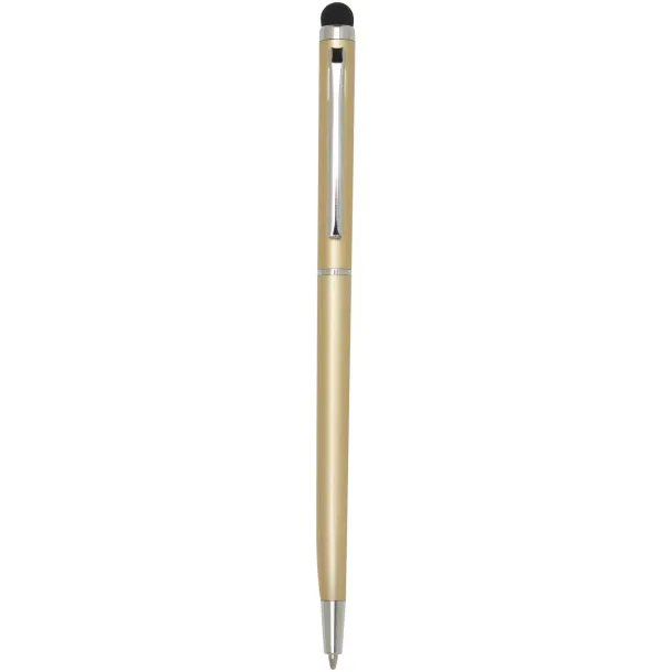Ore aluminium ballpoint pen with stylus (blue ink) Champagne