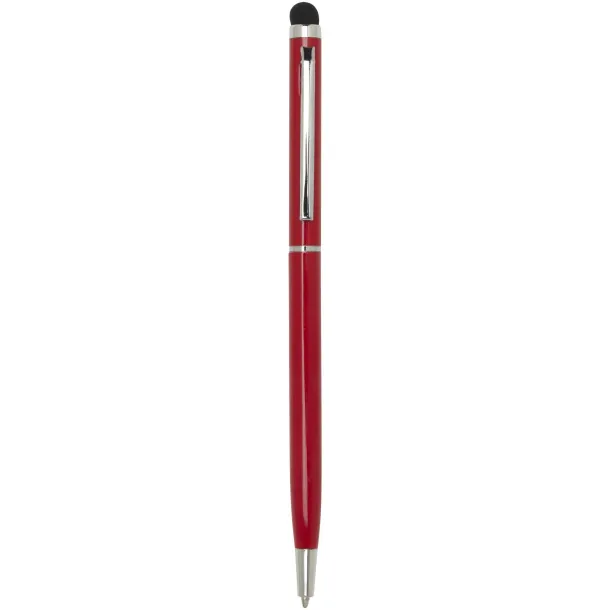 Ore aluminijska kemijska olovka s touch vrhom (plava tinta) Crvena