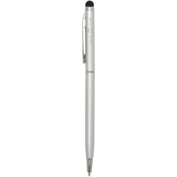 Ore aluminium ballpoint pen with stylus (blue ink) Silver