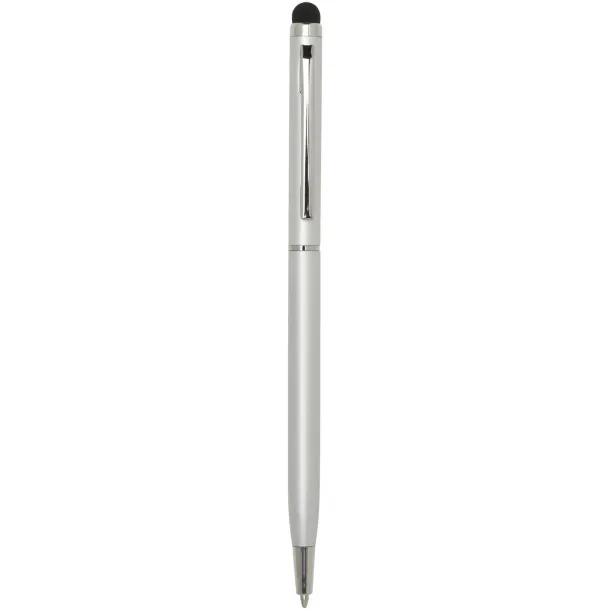 Ore aluminium ballpoint pen with stylus (blue ink) Silver